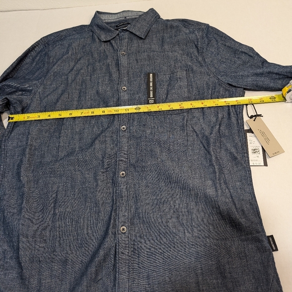 Kenneth Cole Blue Mens Preppy Button Up Shirt NEW Size medium 99% cotton - Picture 10 of 13
